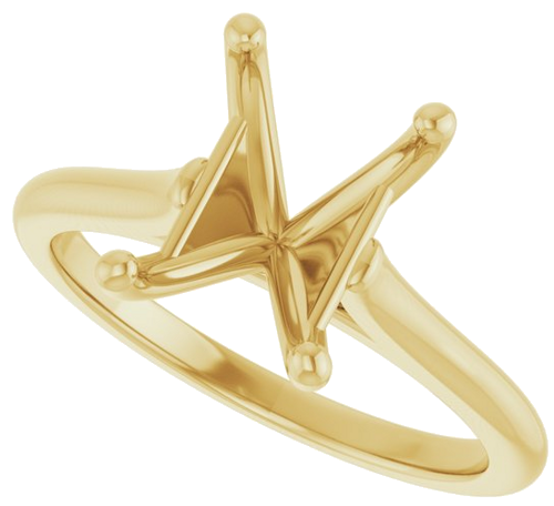 Sužadėtuvių Žiedas „Solitaire“ 585 Geltonojo Aukso Emerald 9mm x 7mm (5)