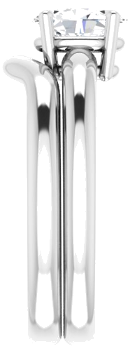 Sužadėtuvių Žiedas „Solitaire“ 417 Baltojo Aukso Oval 7mm x 5mm (9)