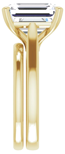 Sužadėtuvių Žiedas „Solitaire“ 585 Geltonojo Aukso Emerald 11mm x 9mm (9)