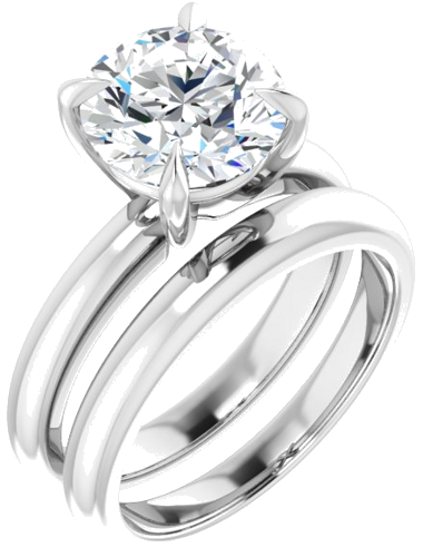 Sužadėtuvių Žiedas „Claw-Prong Solitaire“ 925 Sidabro Round 9mm (6)