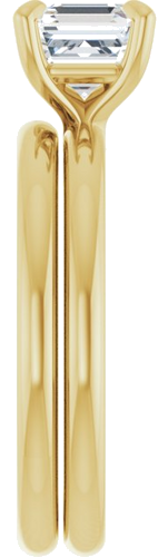 14K Yellow  6x6 mm Asscher Solitaire Engagement Ring Mounting (9)