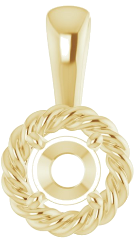 Pakabukas „Rope“ 585 Geltonojo Aukso Round 4.8mm (1)