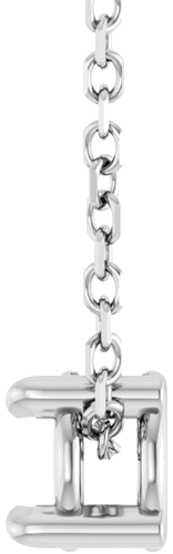 Pakabukas „Solitaire Slide“ 585 Baltojo Aukso Round 5mm (3)