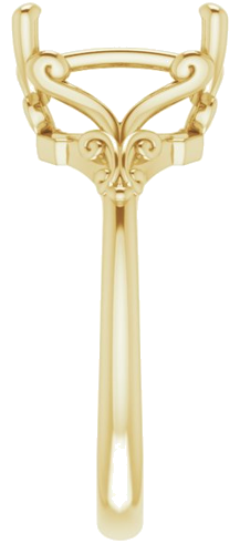 Sužadėtuvių Žiedas „Solitaire“ 585 Geltonojo Aukso Emerald 10mm x 8mm (4)