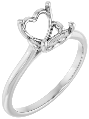 Sužadėtuvių Žiedas „Solitaire“ 585 Baltojo Aukso Round 8mm (1)