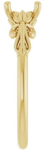 14K Yellow 8x6 mm Oval Sculptural-Inspired Engagement Ring Mounting (4)