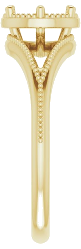 14K Yellow 6.5 mm Round Solitaire Engagement Ring Mounting (4)