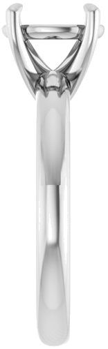 14K White 9x7 mm Oval Solitaire Engagement Ring Mounting (4)