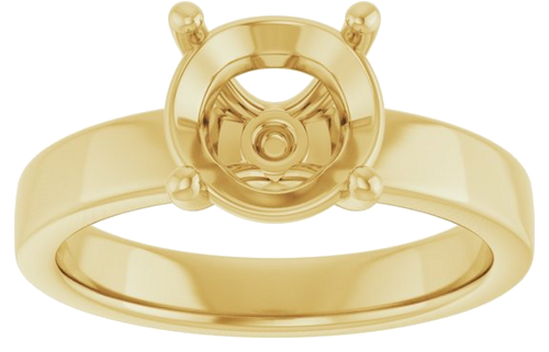 Sužadėtuvių Žiedas „Solitaire“ 585 Geltonojo Aukso Round 8.2mm (3)