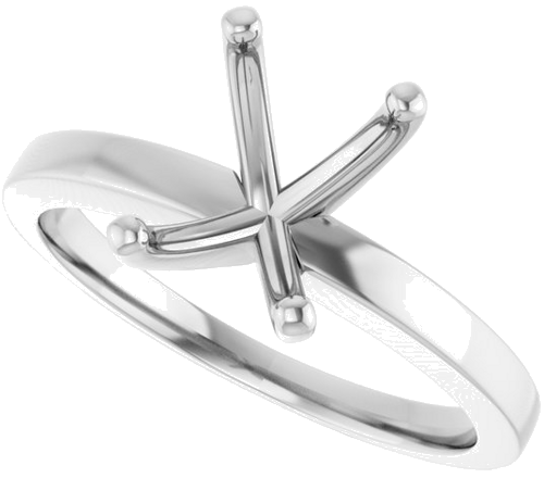 Sužadėtuvių Žiedas „Solitaire“ 417 Baltojo Aukso Emerald 8mm x 6mm (5)