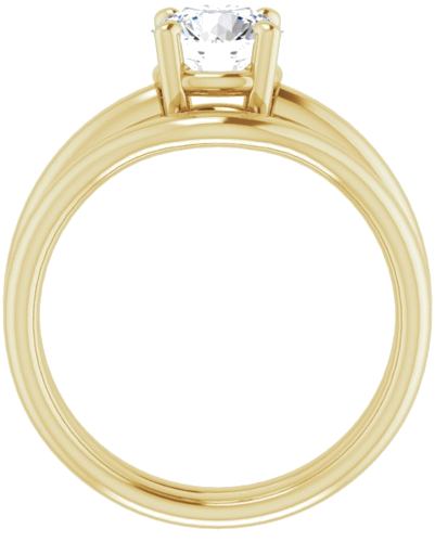 14K Yellow 6.5 mm Round Engagement Ring Mounting (7)