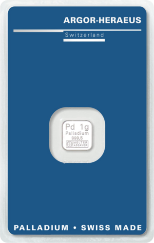 1 g Palladium Bar .995 Argor-Heraeus Switzerland (1)