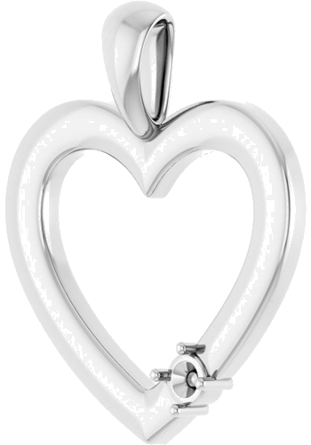 Pakabukas „Family Heart“ 585 Baltojo Aukso Round 2.5mm (2)