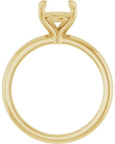 14K Yellow 8 mm Round Solitaire Engagement Ring Mounting (2)