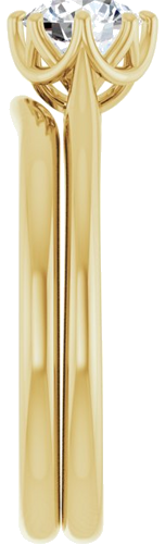 14K Yellow 5.8 mm Round Solitaire Engagement Ring Mounting (9)