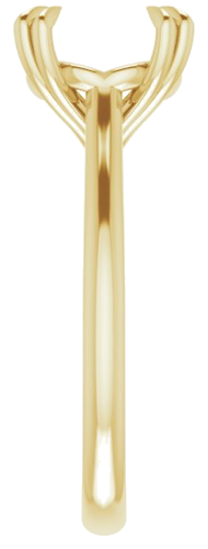 Sužadėtuvių Žiedas „Solitaire“ 585 Geltonojo Aukso Round 9.4mm (4)