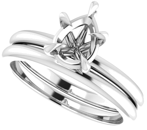 Sužadėtuvių Žiedas „Solitaire“ 417 Baltojo Aukso Pear Shape 8mm x 6mm (10)