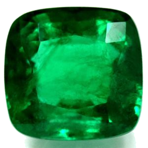 1.81 carat GREEN Cushion Smaragdas (1)