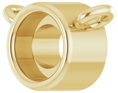 14K Yellow 3 mm Round Rose-Cut Bezel-Set Necklace Center (2)