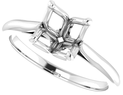 Sužadėtuvių Žiedas „Solitaire“ 585 Baltojo Aukso Round 7.4mm (5)