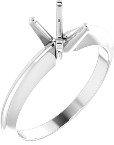 Sužadėtuvių Žiedas „Heavy Solitaire“ 585 Baltojo Aukso Emerald 6mm x 4mm (1)