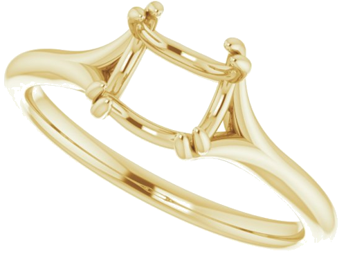 Sužadėtuvių Žiedas „Twin-Prong Solitaire“ 14k yellow gold Square 5.5mm (5)