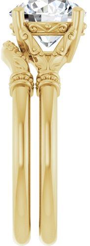 Sužadėtuvių Žiedas „Split Shank“ 585 Geltonojo Aukso Round 8mm (9)