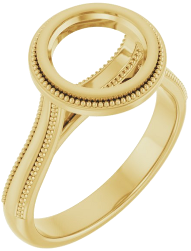 Sužadėtuvių Žiedas „Solitaire“ 585 Geltonojo Aukso Round 8.2mm (1)