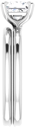 Platinum  5.5x5.5 mm Square Solitaire Engagement Ring Mounting (9)