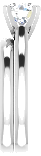 Sužadėtuvių Žiedas „Solitaire“ 585 Baltojo Aukso Round 7mm (8)