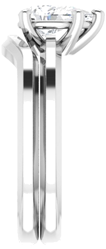 14K White 8x5 mm Pear Solitaire Engagement Ring Mounting (9)