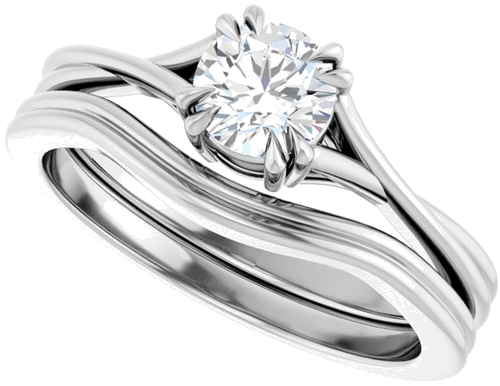 Sužadėtuvių Žiedas „Solitaire“ 950 Platinos Round 5.2mm (10)