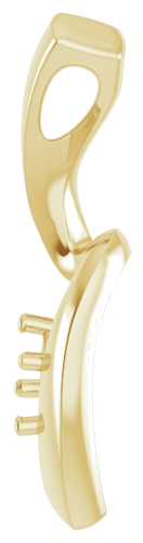 Pakabukas „Freeform Solitaire“ 585 Geltonojo Aukso Square 3mm (3)