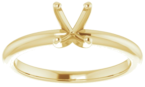 10K Yellow  7x5 mm Oval Solitaire Engagement Ring Mounting (3)