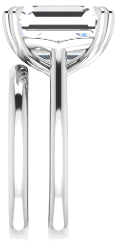 Sužadėtuvių Žiedas „Solitaire“ 950 Platinos Emerald 12mm x 10mm (9)