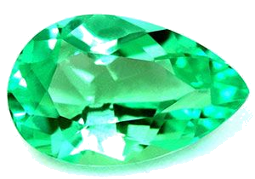 0.74 carat GREEN Pear Smaragdas (1)
