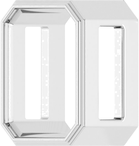 Pakabukas „Solitaire Slide“ 585 Baltojo Aukso Emerald 8mm x 6mm (2)