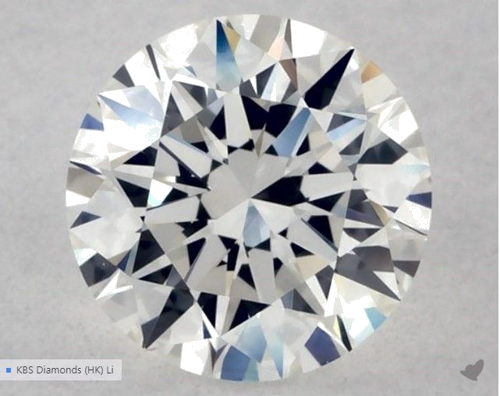 0.56 carat G-VVS2 Excellent cut Natūralus Round Deimantas (1)