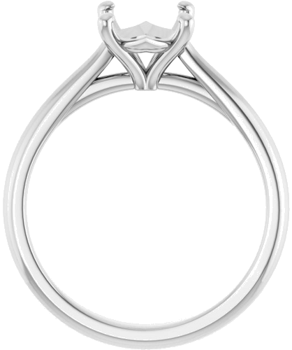 Sužadėtuvių Žiedas „Solitaire“ 585 Baltojo Aukso Oval 9mm x 7mm (2)