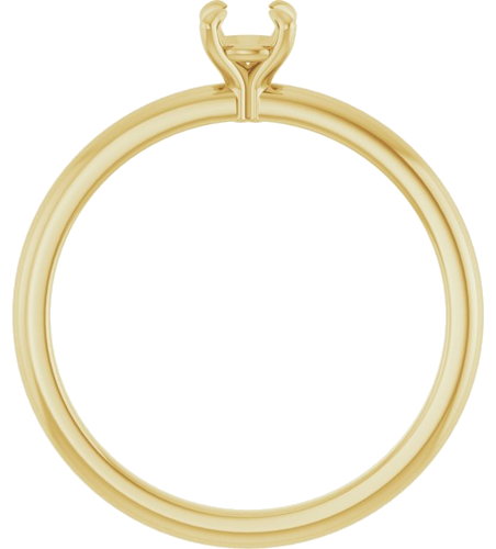 14K Yellow  4.1 mm Round Solitaire Engagement Ring Mounting (2)