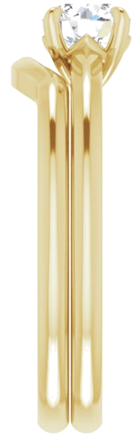 Sužadėtuvių Žiedas „Solitaire“ 585 Geltonojo Aukso Round 5.2mm (9)