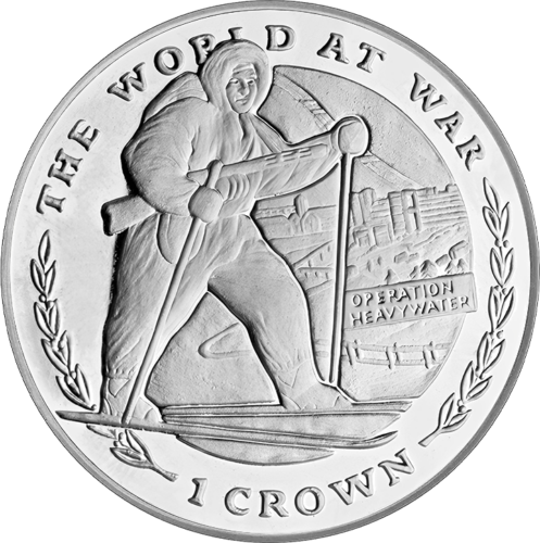 1999 Gibraltar  Heavy water Operation Silver Coin (1)