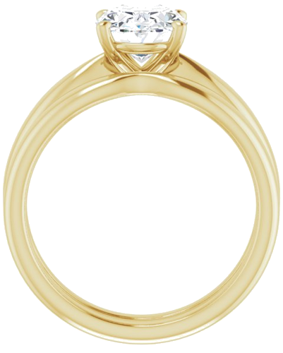 14K Yellow  9x7 mm Oval Solitaire Engagement Ring Mounting (7)
