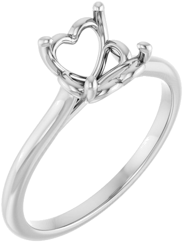 Sužadėtuvių Žiedas „Solitaire“ 585 Baltojo Aukso Round 7.4mm (1)