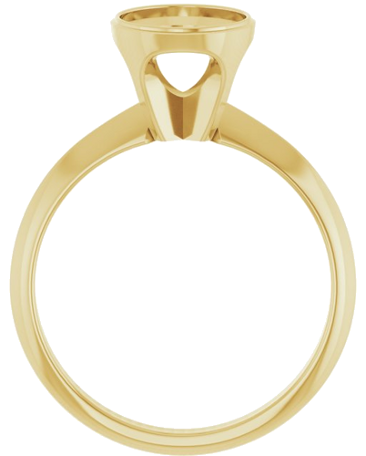 14K Yellow 9 x 7 mm Oval Solitaire Engagement Ring Mounting (2)