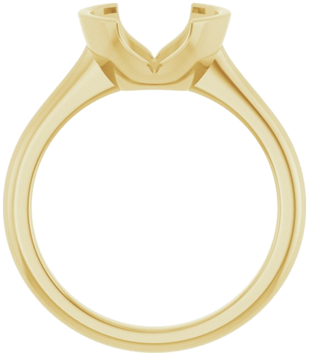 14K Yellow 9 mm Round Solitaire Engagement Ring Mounting (2)