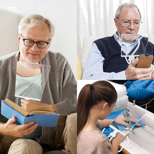 Hands-Free Magnifying Glass with Retractable Rectangular Lens 2x (4)