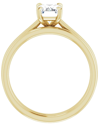 14K Yellow  7x5 mm Emerald Solitaire Engagement Ring Mounting (7)