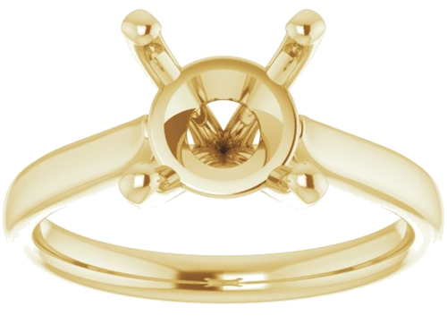 Sužadėtuvių Žiedas „Solitaire“ 585 Geltonojo Aukso Round 8.8mm (3)