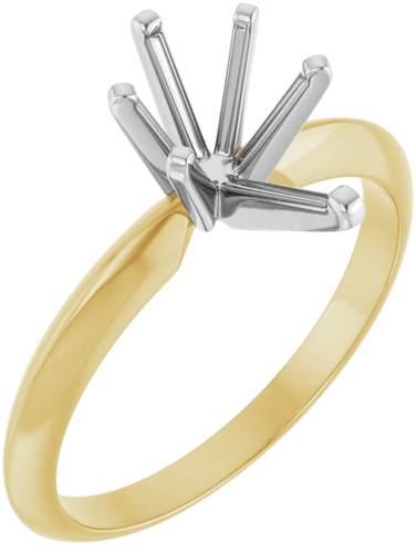 Sužadėtuvių Žiedas „Lightweight Solitaire“ 585 Baltojo Ir Geltonojo Aukso Pear Shape 10mm x 6mm (1)